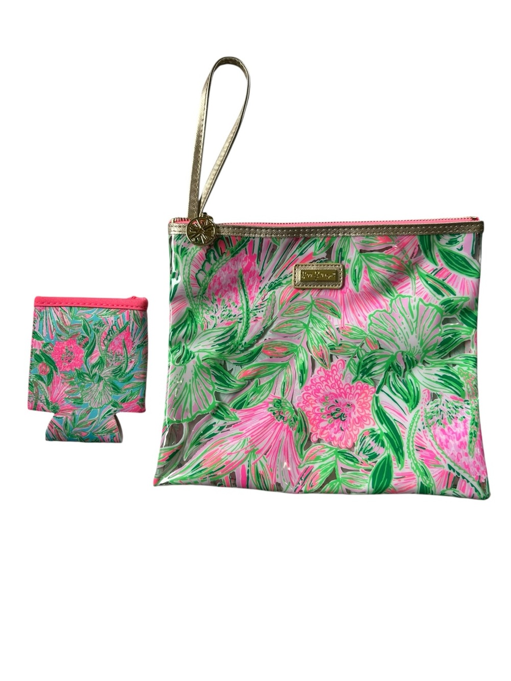 Lilly Pulitzer Water Resistant Beach Pouch Koozie SET Coming In Hot